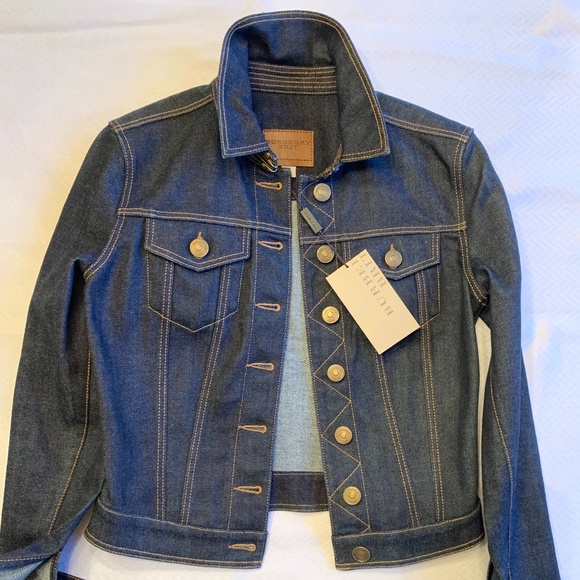 🔥HOST PICK🔥 Burberry Cropped Jean Jacket, Size XS, Blue - Picture 2 of 7